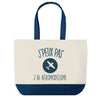 Sac de shopping bleu J'peux pas Aéromodelisme