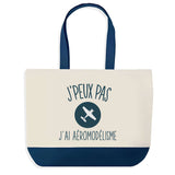 Sac de shopping bleu J'peux pas Aéromodelisme