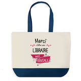 Sac de shopping bleu Merci Libraire Géniale
