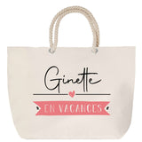 Sac Fête des Mères Mamie Famille Idée Cadeau anniversaire Noël Travail Boulot Métier Départ Retraite Collègue Femme cabas shopping plage