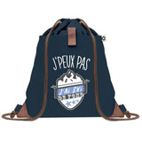 sac a dos bleu coton recycle avec pochette idee cadeau originale pour collegue ami prof ou membre de la famille cadeau mixte noel anniversaire secret santa ou depart au travail sac leger pratique et ecologique design breton moderne