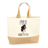 Sac Jute Fête des Mères Fêtes des Pères Mamie Papi Famille Idée Cadeau anniversaire Noël Travail Boulot Métier Départ Retraite Collègue Femme Homme