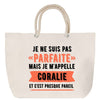 Sac Fête des Mères Mamie Famille Idée Cadeau anniversaire Noël Travail Boulot Métier Départ Retraite Collègue Femme cabas shopping plage