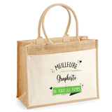 Sac Fête des Mères Mamie MAman Soeur Femme Famille Idée Cadeau anniversaire Noël Travail Boulot Métier Départ Retraite Collègue Femme cabas shopping plage