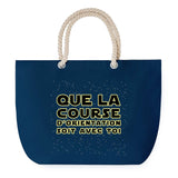 Sac de plage Bleu anse corde Course d'Orientation soit avec toi