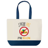 Sac de shopping bleu J'peux pas Régime