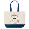 Sac de shopping bleu Bazar d'un Guy d'amour