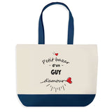 Sac de shopping bleu Bazar d'un Guy d'amour
