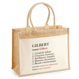 Sac Fête des Pères Papa Papi Frère Homme Famille Idée Cadeau anniversaire Noël Travail Boulot Métier Départ Retraite Collègue cabas 