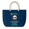 Sac de plage Bleu anse corde Copine Pas Touche Panda Femme