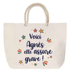 Sac Fête des Mères Mamie Famille Idée Cadeau anniversaire Noël Travail Boulot Métier Départ Retraite Collègue Femme cabas shopping plage