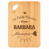 Planche bambou gravée personnalisée femme idée cadeau Fête des Mères apéro 30×20 prénom cuisine plateau fromage anniversaire noel maman mamie