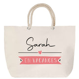 Sac Fête des Mères Mamie Famille Idée Cadeau anniversaire Noël Travail Boulot Métier Départ Retraite Collègue Femme cabas shopping plage
