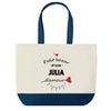 Sac de shopping bleu Bazar d'une Julia d'amour