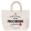 Sac Fête des Mères Mamie Famille Idée Cadeau anniversaire Noël Travail Boulot Métier Départ Retraite Collègue Femme cabas shopping plage