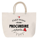 Sac Fête des Mères Mamie Famille Idée Cadeau anniversaire Noël Travail Boulot Métier Départ Retraite Collègue Femme cabas shopping plage