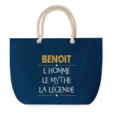 Sac de plage Bleu anse corde Benoit Mythe Légende -jaune