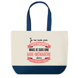 Sac de shopping bleu Aide-Ménagère Superwoman