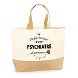 Sac Jute Fête des Mères Fêtes des Pères Mamie Papi Famille Idée Cadeau anniversaire Noël Travail Boulot Métier Départ Retraite Collègue Femme Homme