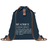 sac a dos femme bleu coton recycle avec pochette cadeau original pour collegue amie prof ou soeur idee cadeau femme noel anniversaire secret santa ou depart a la retraite sac pratique chic et ecoresponsable design breton elegant