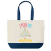 Sac de shopping bleu J'peux pas Méditation