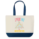 Sac de shopping bleu J'peux pas Méditation