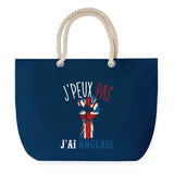 Sac de plage Bleu anse corde J'peux Pas Anglais