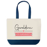 Sac de shopping bleu Geraldine en Vacances