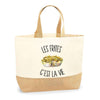 Sac Jute Fête des Mères Fêtes des Pères Mamie Papi Famille Idée Cadeau anniversaire Noël Travail Boulot Métier Départ Retraite Collègue Femme Homme