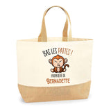 Sac Jute Fête des Mères Fêtes des Pères Mamie Papi Famille Idée Cadeau anniversaire Noël Travail Boulot Métier Départ Retraite Collègue Femme Homme