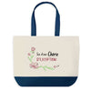 Sac de shopping bleu Chérie d'exception