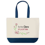 Sac de shopping bleu Chérie d'exception