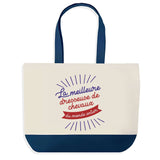 Sac de shopping bleu Dresseuse de Chevaux Meilleure du Monde