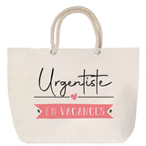 Sac Fête des Mères Mamie Famille Idée Cadeau anniversaire Noël Travail Boulot Métier Départ Retraite Collègue Femme cabas shopping plage