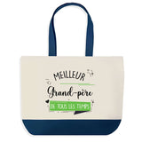 Sac de shopping bleu Meilleur Grand-Père de tous les temps