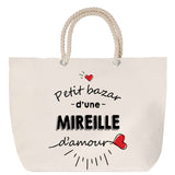 Sac Fête des Mères Mamie Famille Idée Cadeau anniversaire Noël Travail Boulot Métier Départ Retraite Collègue Femme cabas shopping plage