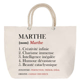 Sac Fête des Mères Mamie Famille Idée Cadeau anniversaire Noël Travail Boulot Métier Départ Retraite Collègue Femme cabas shopping plage