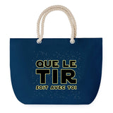 Sac de plage Bleu anse corde Tir soit avec toi