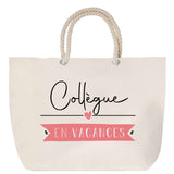 Sac Fête des Mères Mamie Famille Idée Cadeau anniversaire Noël Travail Boulot Métier Départ Retraite Collègue Femme cabas shopping plage