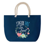 Sac de plage Bleu anse corde J'peux Pas Tricot