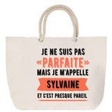 Sac Fête des Mères Mamie Famille Idée Cadeau anniversaire Noël Travail Boulot Métier Départ Retraite Collègue Femme cabas shopping plage