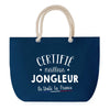 Sac de plage Bleu anse corde Certifié meilleur Jongleur
