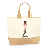 Sac Jute Fête des Mères Fêtes des Pères Mamie Papi Famille Idée Cadeau anniversaire Noël Travail Boulot Métier Départ Retraite Collègue Femme Homme