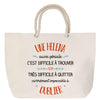 Sac Fête des Mères Mamie Famille Idée Cadeau anniversaire Noël Travail Boulot Métier Départ Retraite Collègue Femme cabas shopping plage