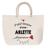 Sac Fête des Mères Mamie Famille Idée Cadeau anniversaire Noël Travail Boulot Métier Départ Retraite Collègue Femme cabas shopping plage
