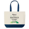 Sac de shopping bleu Merci Randonneur Inoubliable Homme