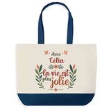 Sac Fête des Mères Mamie Famille Idée Cadeau anniversaire Noël Travail Boulot Métier Départ Retraite Collègue Femme cabas shopping plage