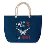 Sac de plage Bleu anse corde J'peux Pas Airsoft