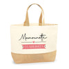 Sac Jute Fête des Mères Fêtes des Pères Mamie Papi Famille Idée Cadeau anniversaire Noël Travail Boulot Métier Départ Retraite Collègue Femme Homme