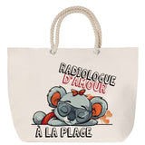 Sac Fête des Mères Mamie Famille Idée Cadeau anniversaire Noël Travail Boulot Métier Départ Retraite Collègue Femme cabas shopping plage